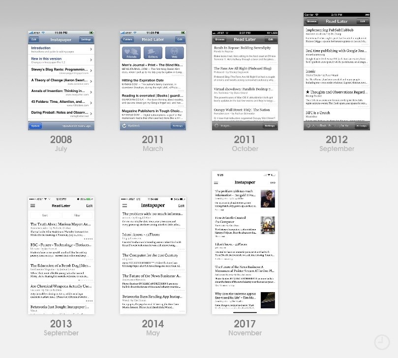 Things iOS app development history_OmniFocus design evolution_instapaper chrome