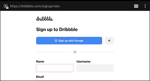 追波dribbble注册方法3